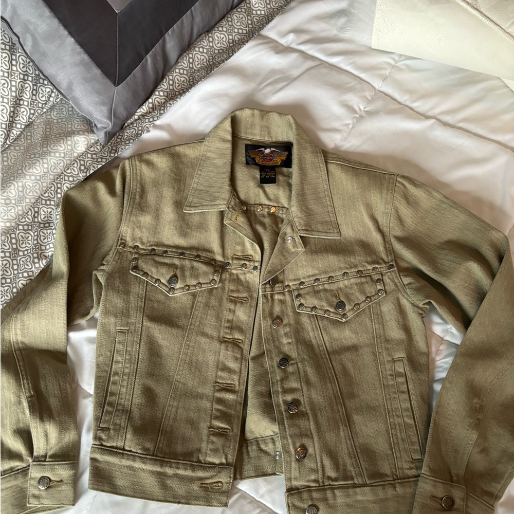 Harley-Davidson Tan Jean Jacket